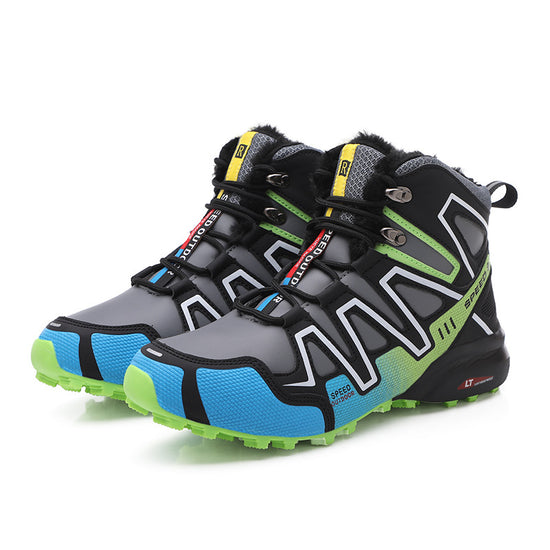 Winter velvet hiking shoes outdoor men&