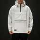 Loose multi-pocket tooling hooded sweater jacket Lion-Tree