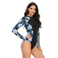 One-piece long-sleeved surfing suit swimsuit Lion-Tree