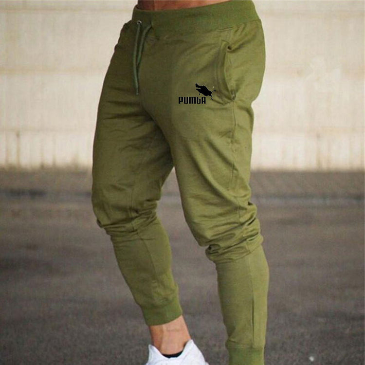Sport European and American fitness printed casual trousers Lion-Tree