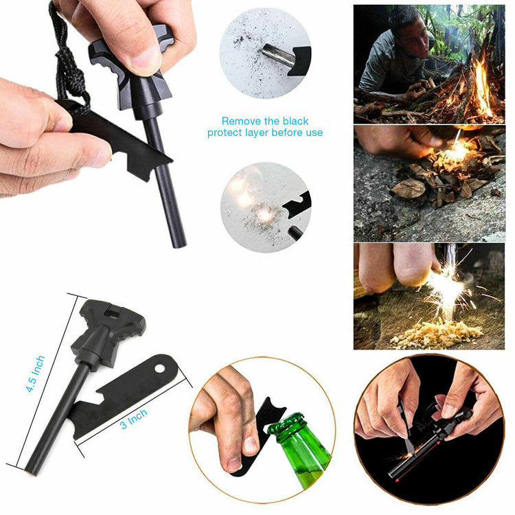 14in1 Outdoor Emergency Survival Gear Kit Camping Hiking Survival Gear Tools Kit Survival Gear And Equipment, Outdoor Fishing Hunting Camping Accessories Lion-Tree