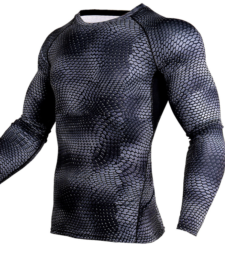 Compression Shirt Men Gym Running Shirt Quick Dry Breathable Fitness Sport Shirt Sportswear Training Sport Tight Rashguard Male Lion-Tree