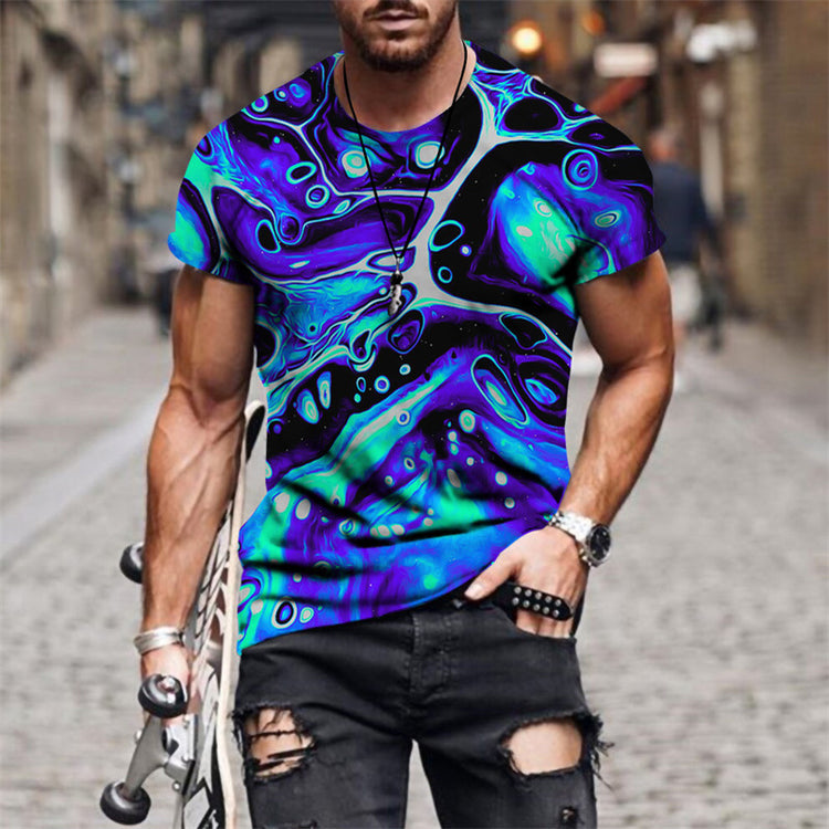 Men 3D Graphic Casual T-shirt Lion-Tree