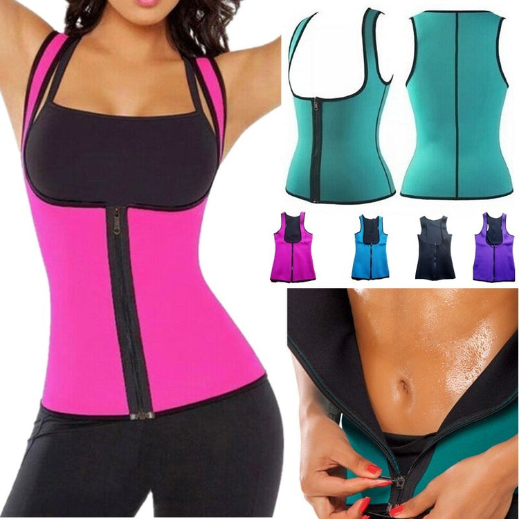 Zipper-Style Ladies Body Tummy Court Corset, Yoga Wear, Fitness Vest, Shapewear Lion-Tree