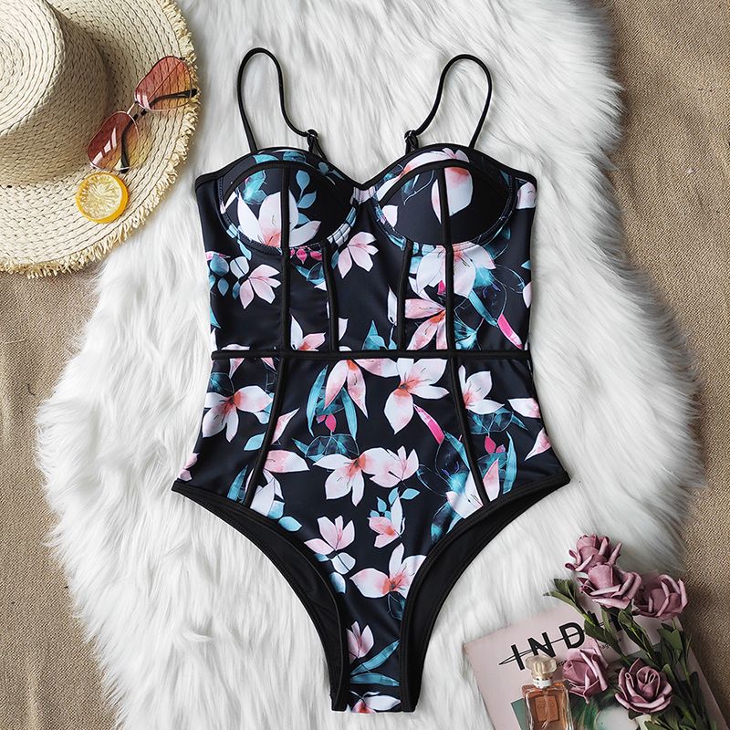 Swimming Women One-Piece Swimwear Bikini Suit Lion-Tree