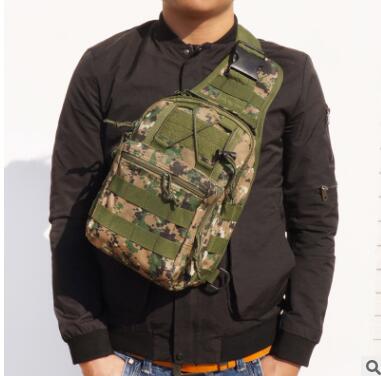 Hot Style Canvas Riding Pack Camouflage Field Sports Small Chest Bag Single Shoulder Oblique Cross Outdoor Tactical Package. Lion-Tree