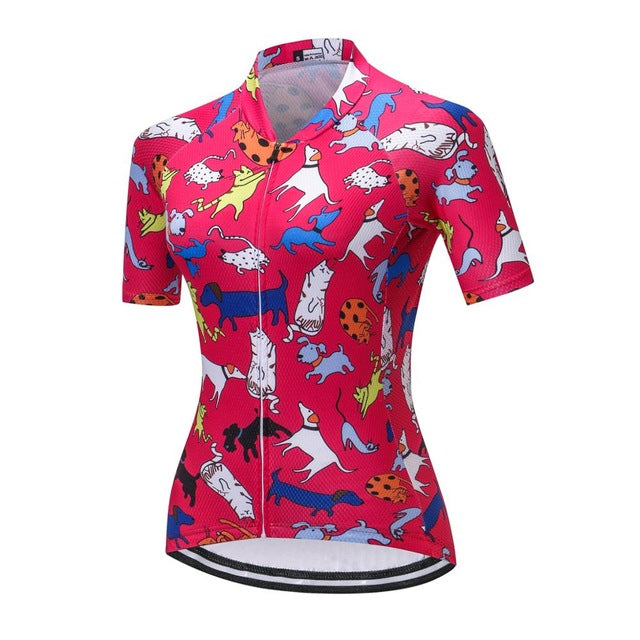 Women Cycling Jersey Shirt Lion-Tree