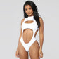 Zipper ladies one-piece swimsuit Lion-Tree