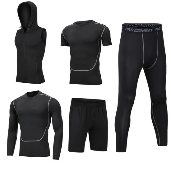 New 5-piece quick drying suit for leisure sports gym Lion-Tree