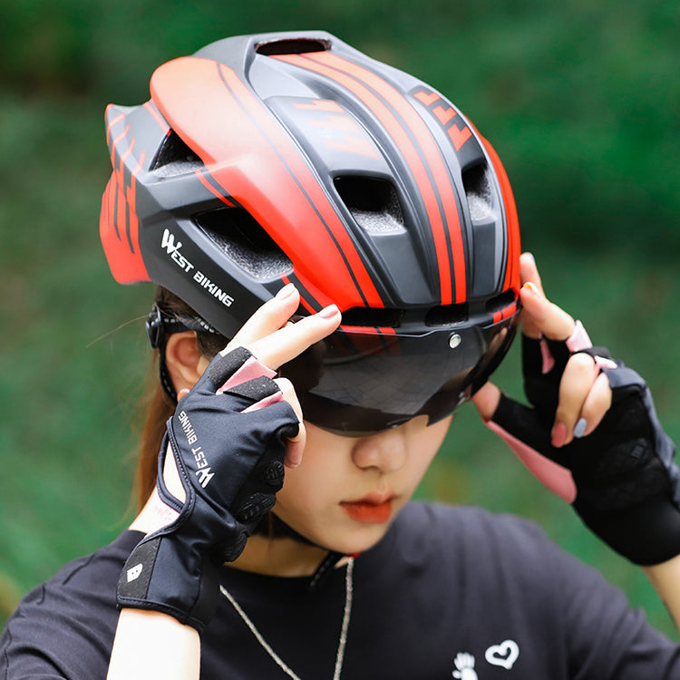 Cycling Helmet Integrated With Goggles Helmet Mountain Road Bike Helmet Equipment Lion-Tree