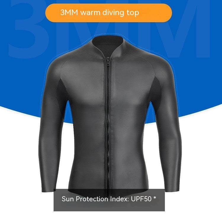 3MM Surfing Wetsuit Sports Light Leather Top For Men Lion-Tree