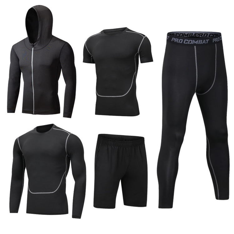 New 5-piece quick drying suit for leisure sports gym Lion-Tree