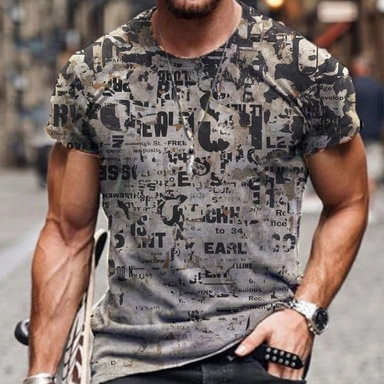 Men 3D Graphic Casual T-shirt Lion-Tree