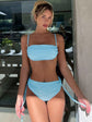 Solid Color New Bikini Two-piece Set Swimsuit Women&