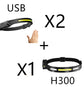 COB LED Induction Riding Headlamp Flashlight USB Rechargeable Waterproof Camping Headlight With All Perspectives Hunting Light Lion-Tree