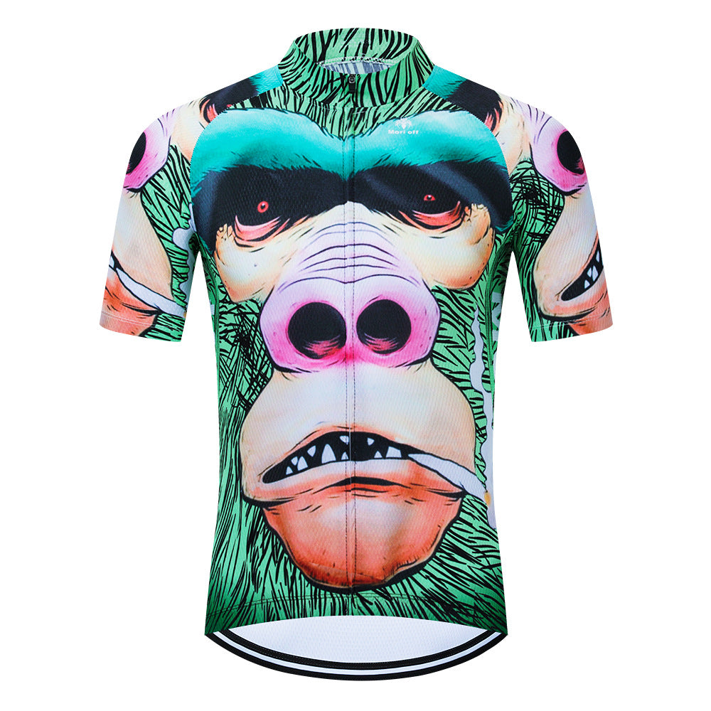 Lion Head Graffiti Pattern Mountain Bike Shirt Lion-Tree