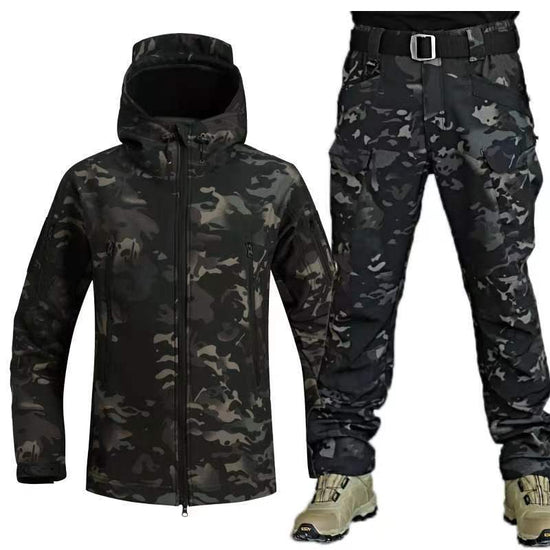 Outdoor Leather Thermal Suit Special Soldier Camouflage Lion-Tree