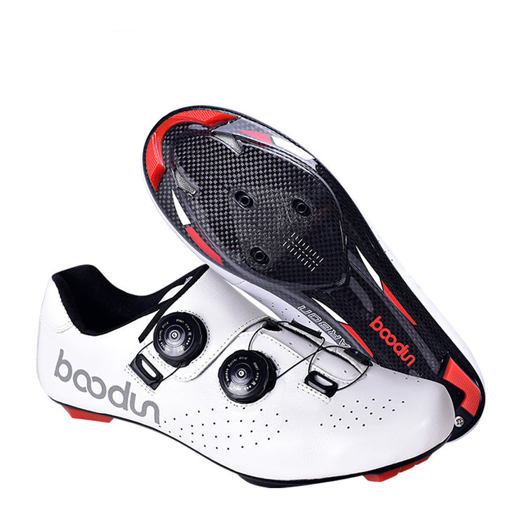 Outdoor Shock-absorbing Leather Carbon Fiber Cycling Shoes Lion-Tree