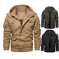 Plus Velvet Thickening Trend Fashion Multi-pocket Brief Quilted Jacket Lion-Tree
