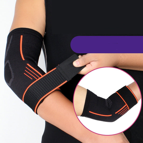 Sports Elbow Guard Outdoor Sports Pressure Lengthened Arm Protector Wicking Breathable Straps Knitted Elbow Pads Sets Sports Elbow Guard Lion-Tree