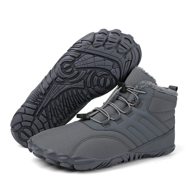 Fleece-lined Warm Five-finger Outdoor Sports Cotton Shoes Boots Wear-resistant Non-slip Lion-Tree