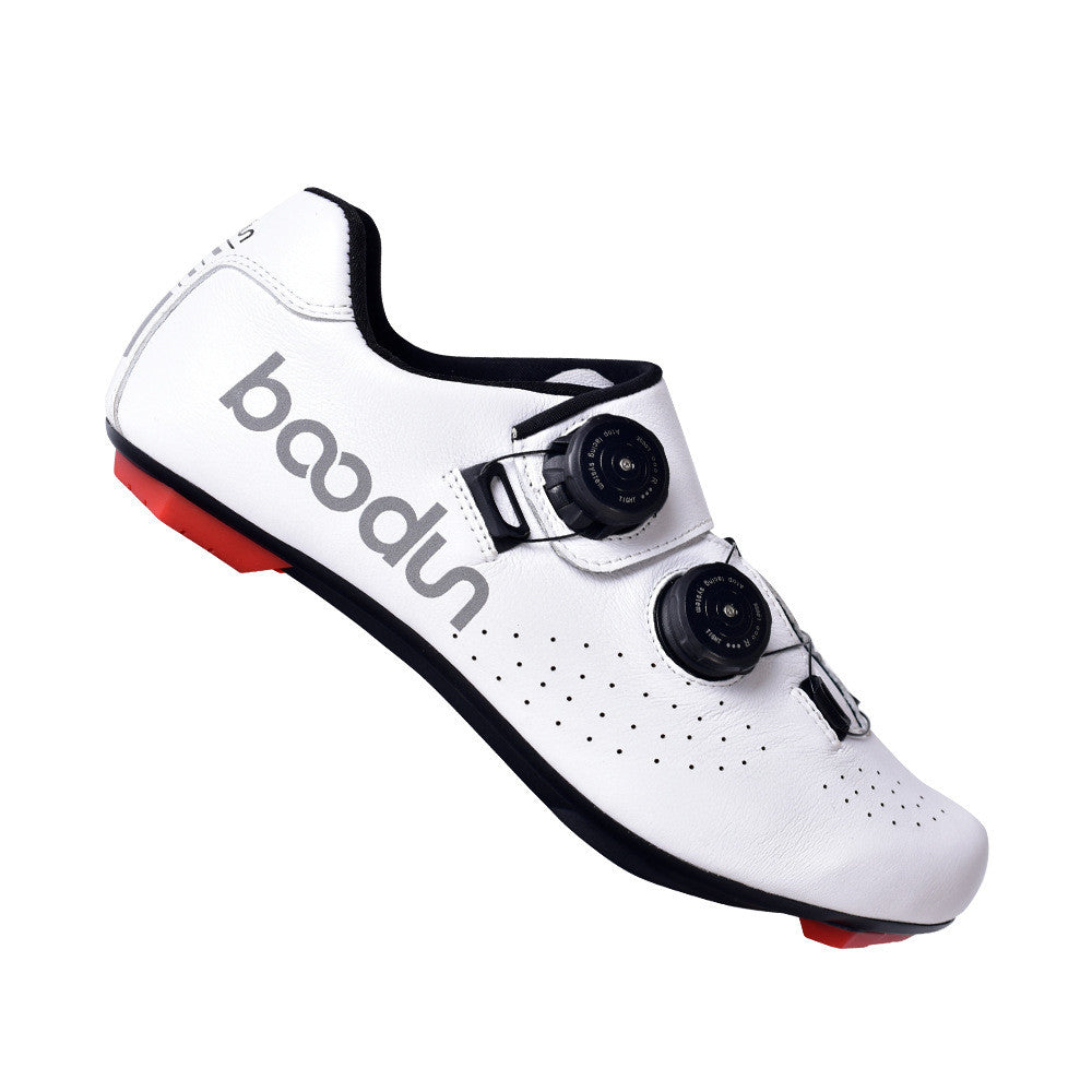 Outdoor Shock-absorbing Leather Carbon Fiber Cycling Shoes Lion-Tree