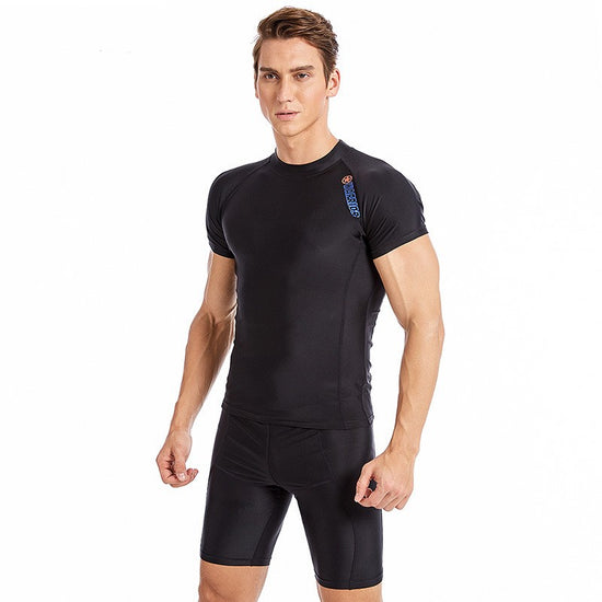 Outdoor Sports Tight Diving Suit Short Sleeved Separate Swimsuit Lion-Tree