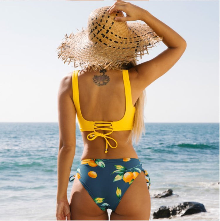 Yellow Bikini Swimsuit For Women Lion-Tree