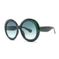 Stylish Round Large Frame Sunglasses Lion-Tree