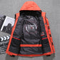 Winter Thick Men Jacket Solid Hooded Coats Hat Detachable Jacket Lion-Tree