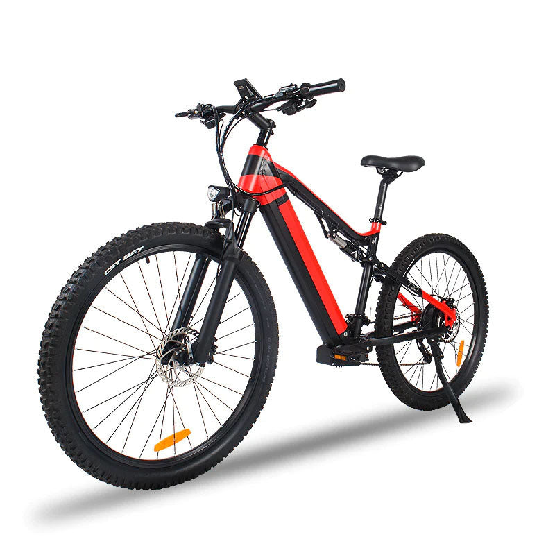 Red 500W Electric Ebike - 27.5 Inch Electric Mountain Bicycle 48V 27 Speed Lion-Tree