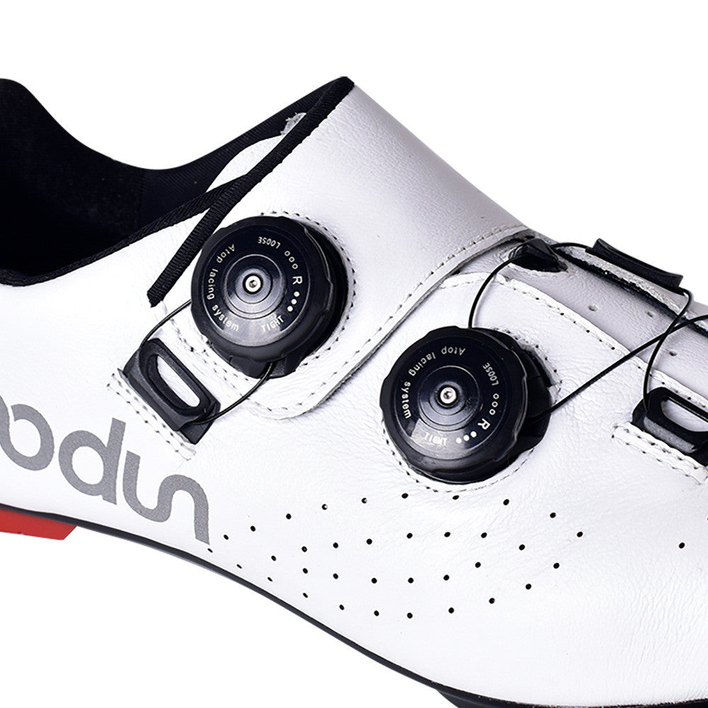 Outdoor Shock-absorbing Leather Carbon Fiber Cycling Shoes Lion-Tree