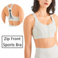 Zip Front Sports Bra Shock Absorption Gather For Women Plus Size Workout Fitness Running Lion-Tree